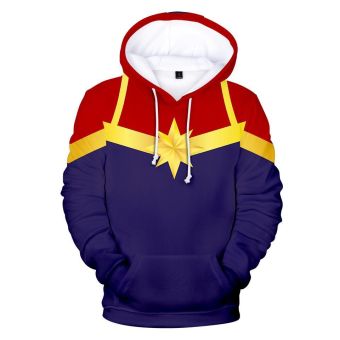 Captain  Hoodie &#8211; Carol Danvers Pullover Hoodie