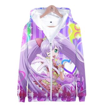 Cartoon Idol Time Pripara 3D Zipper Hoodie &#8211; Hooded Zip-Up Pullovers Sweatshirt