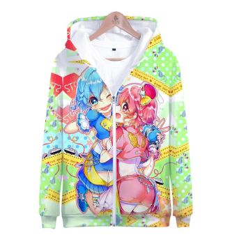 Cartoon Idol Time Pripara 3D Zipper Hoodie &#8211; Hooded Zip-Up Pullovers Sweatshirt