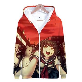 Danganronpa Hoodies &#8211; 3D Monokuma Zipper Jacket Coat