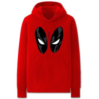 Deadpool Hoodies &#8211; Cute Solid Color Deadpool Eye Cartoon Style Fleece Hoodie
