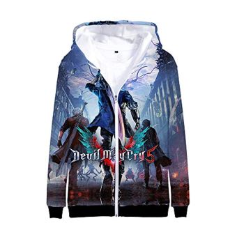 Devil May Cry Hoodie &#8211; 3D Print Zipper Gaming Hoodie