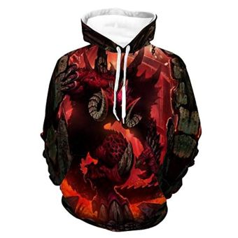 Diablo Hoodies &#8211; Diablo 3 Book of Cain 3D Print Casual Pullover Hooded Sweatshirt