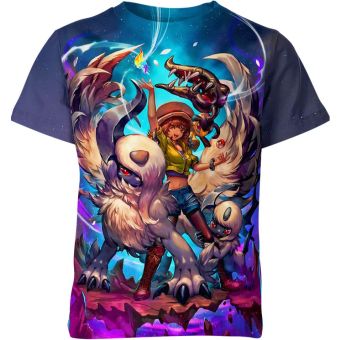 Absol Mawile Mega Absol From DQS Shirt Blue & Multi color