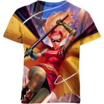 Femme Fatale - Woman Robin From Batman Striking Multi-Color Shirt