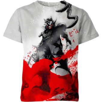 Dark and Fiery: The Batman Who Laughs Bat Symbol Shirt - A Clean White Tee