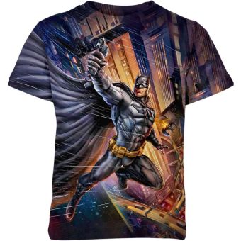 Batman: Vibrant and Multicolor Fun Orange Vibes T-Shirt