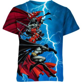 Show Off Your Style with Sleek and Modern Spawn X Batman T-Shirt