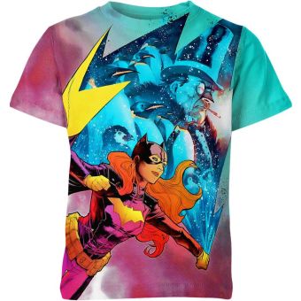 Celebrating Female Superhero with the Batgirl From Batman T-Shirt in Pink and Blue
