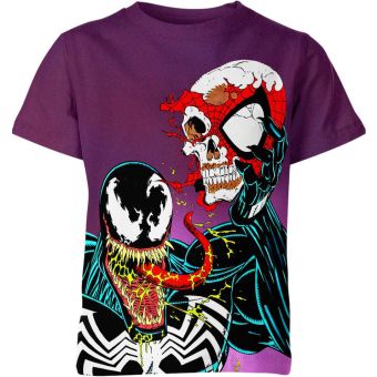 Mysterious Fusion: Venom vs Spider-man Black Hoodie for Men and Women