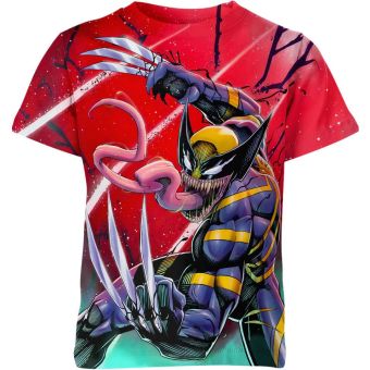 Venomous Alliance - Wolverine X Venom Crimson Red Comic Style Shirt