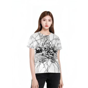 Comic Book Clash: White Venom vs Spider-man Comic Style T-Shirt