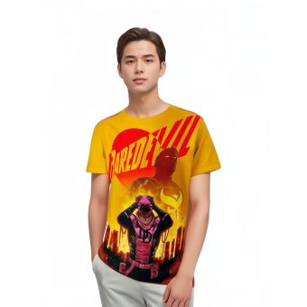 Daredevil X Spider-man Man Shirt - Team Up with the Dynamic Duo in Orange