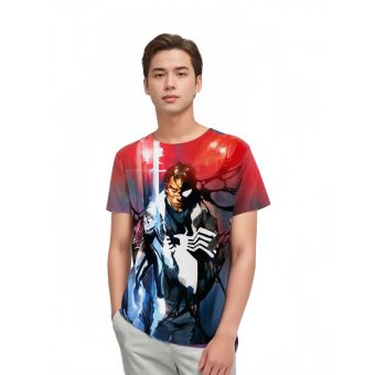 Black Cat X Venom T-Shirt - Black - Dark and Mysterious Design