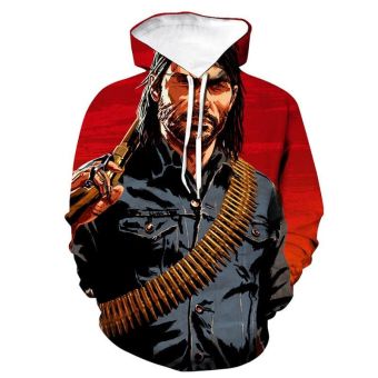 Red Dead Redemption 2 Hoodies &#8211; Game 3D Print Hooded Sweatshirt