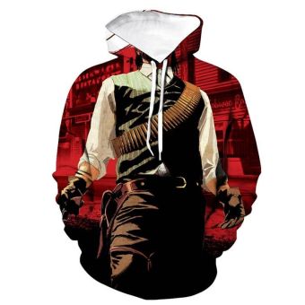 Red Dead Redemption 2 Hoodies &#8211; Game 3D Print Hooded Sweatshirt