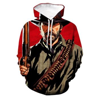 Red Dead Redemption 2 Hoodies &#8211; Game 3D Print Hooded Sweatshirt