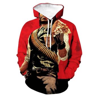 Red Dead Redemption 2 Hoodies &#8211; Game 3D Print Hooded Sweatshirt