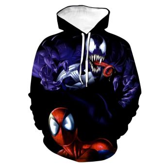 Spider-man Hoodies s Spider-man and Venom Animated 3D Hoodie for man/woman
