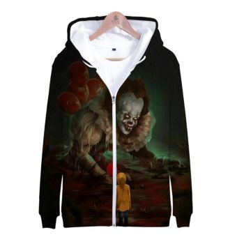 Stephen King&#8217;s It Zipper Hoodies &#8211; The Pennywise IT Clown Hoody Sweatshirt