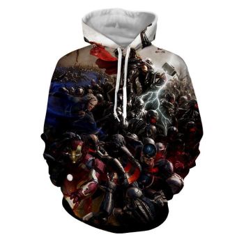 The Avengers All Super Heros Hoodies Pullover Black Hoodie