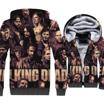 The Walking Dead Jackets &#8211; The Walking Dead Series Character Combination Super Cool 3D Fleece Jacket