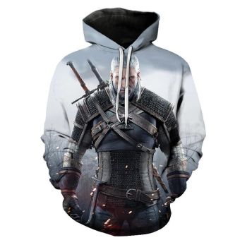 The Witcher 3 Hoodie: Geralt of Rivia Casual Pullover Hoodie