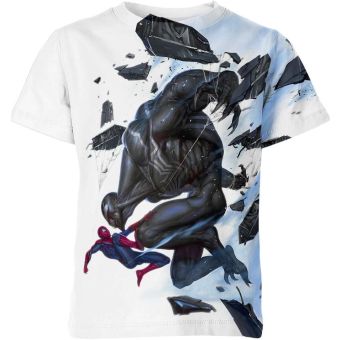 Web Warriors: Venom vs Spider-man Man Red T-Shirt for Boys and Girls