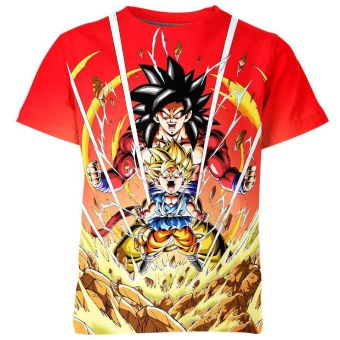Son Goku's Fiery Red Dragon Ball Z Shirt