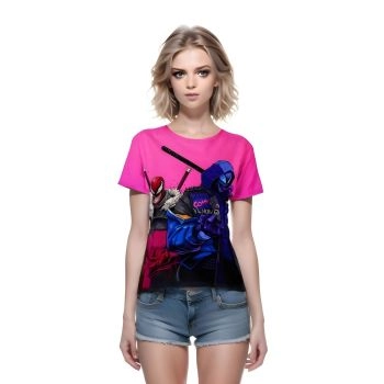 Rose Pink Carnage and Venom Symbiote Shirt - Embrace the Dark and Intriguing Symbiote