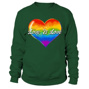 LGBT Heart Love Is Love Sweatshirt