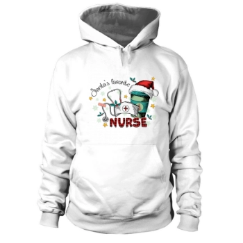 Santa's Favorite Nurse Christmas Hoodies