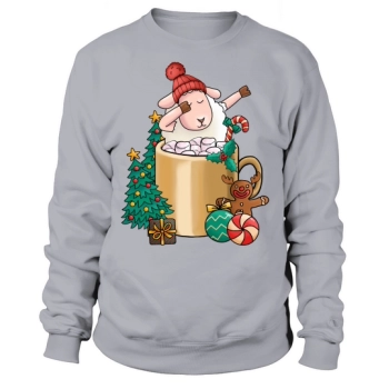 Christmas Hot Drinks Cute Sheep Sweatshirt