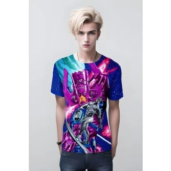 Purple Duo: Galactus and Silver Surfer, The Cosmic Companions T-Shirt