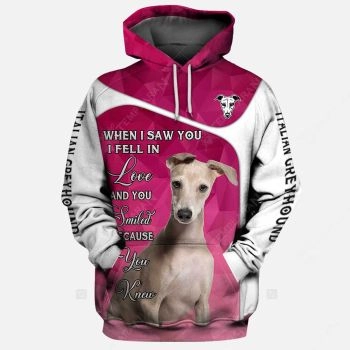 Elegance Pink Dog Pattern Animals Hoodie