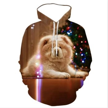 Loose And Gorgeous Brown Dog Pattern Animals Hoodie