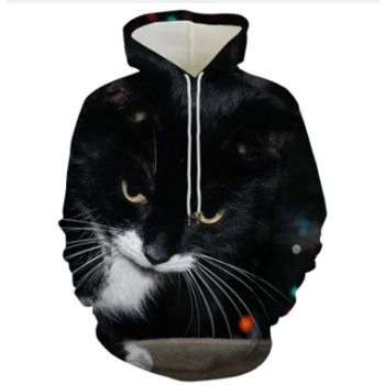 Precious Black Dog Pattern Animals Hoodie