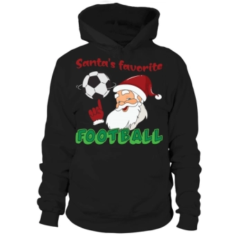 Christmas Sport Santa's Favorite Football Hoodies