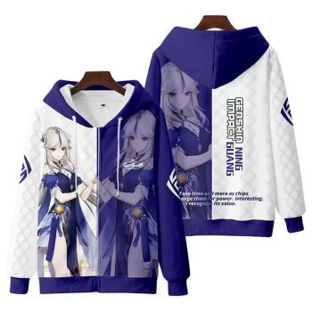 Fashion Genshin Impact Ningguang The Zip-Up Hoodie