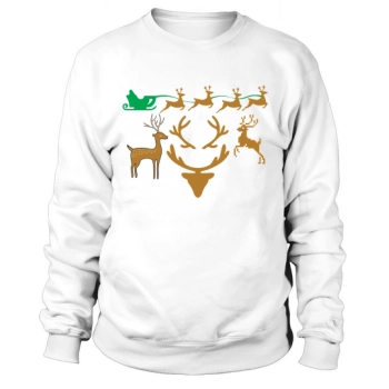 Christmas Deer Icon Christmas Sweatshirt