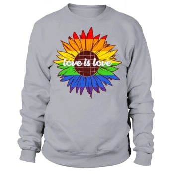 Rainbow Sunflower Love Is Love Sweatshirt