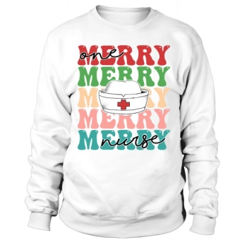 A Merry Nurse Retro Christmas Sweatshirt