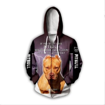 Cute And Loose Purple Dog Pattern Animals Zip-Up Hoodie