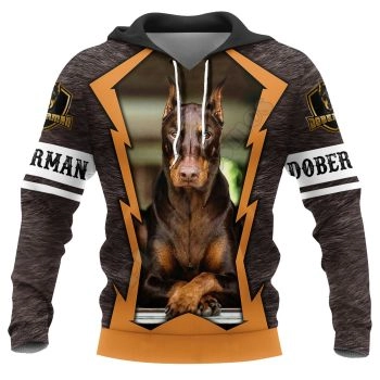 Elegance Brown Dog Pattern Animals Hoodie