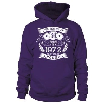 50th Birthday Gifts Vintage 1972 Birthday Hoodies