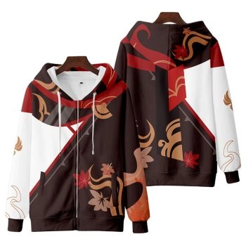 Versatile Genshin Impact Kaedehara Kazuha Zip-Up Hoodie