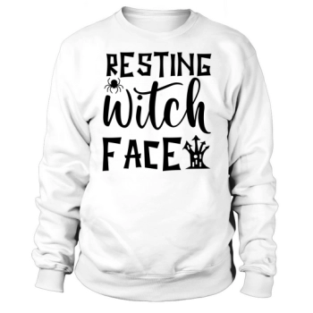 Resting Witch Face Halloween Costume Sweatshirt