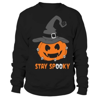 Stay Spooky Halloween Pumpkin Witch Sweatshirt