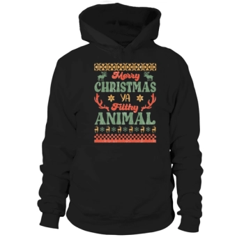 Merry Christmas ya filthy animal Hoodies