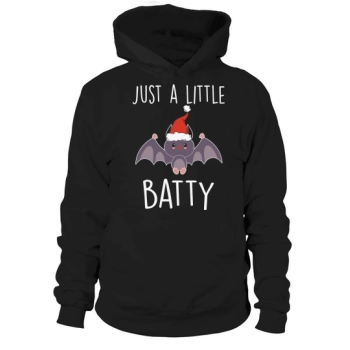 Just a Little Batty Santa Hoodies